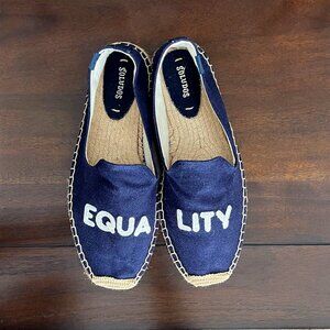 Soludos Espadrilles | Embroidered Blue Slip On